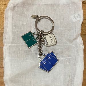 COACH tote bag key chain/charm